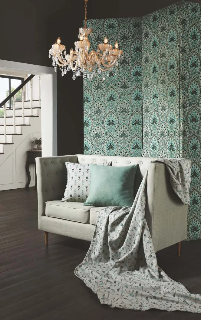 Udaipur, digital print velvet by Matlin