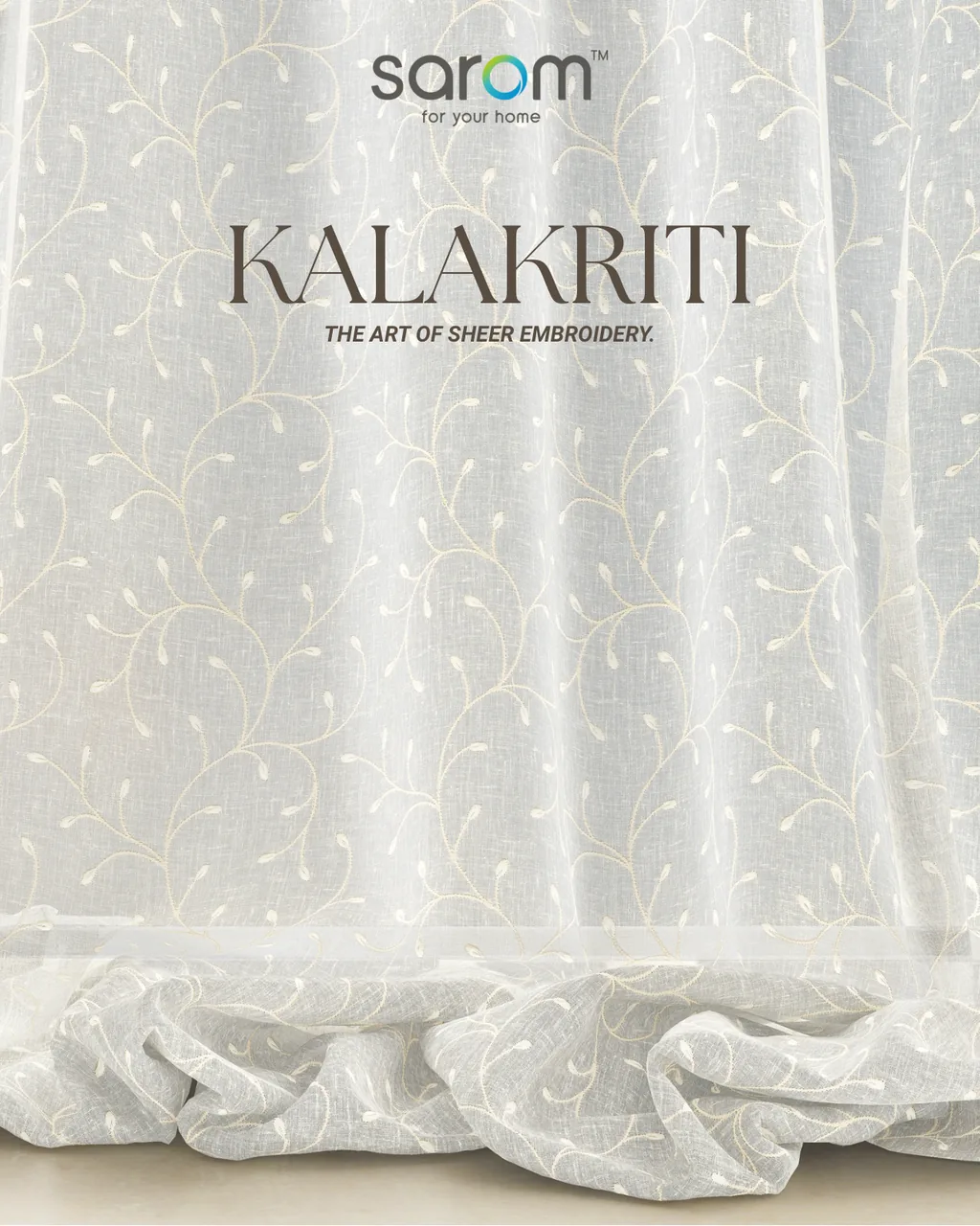 Kalakriti, embroidered sheer by SJ